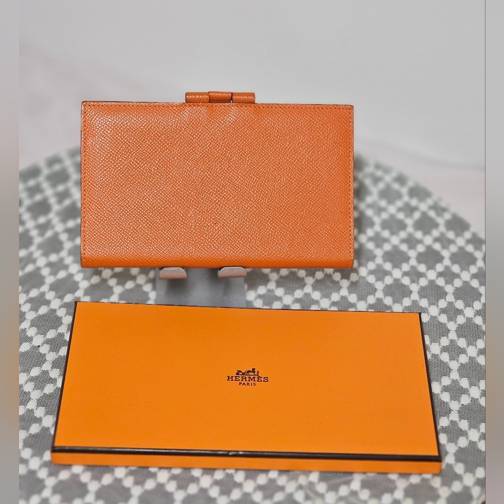 LIKE NEW Hermes Leather Agenda Planner Notebook Cover with Box .Authentic